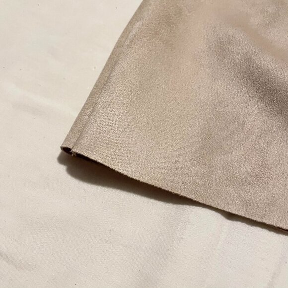 Zara Womens VNeck Stretchy Faux Suede Sleeveless Mini Dress Sz Large - Picture 9 of 16